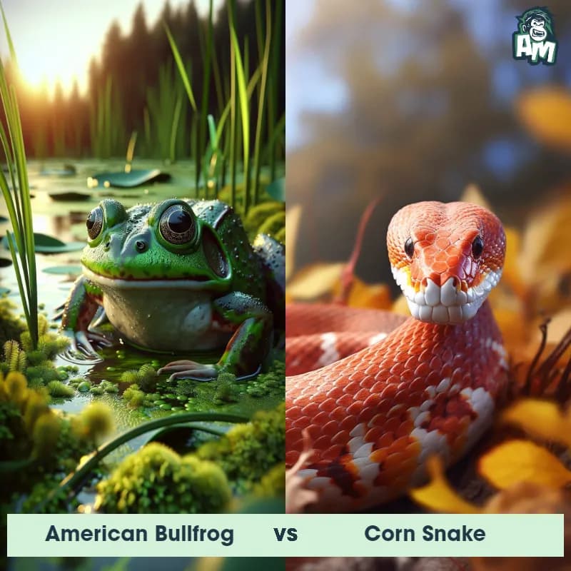 American Bullfrog vs Corn Snake - Animal Matchup American Bullfrog vs Corn Snake - Animal Matchup