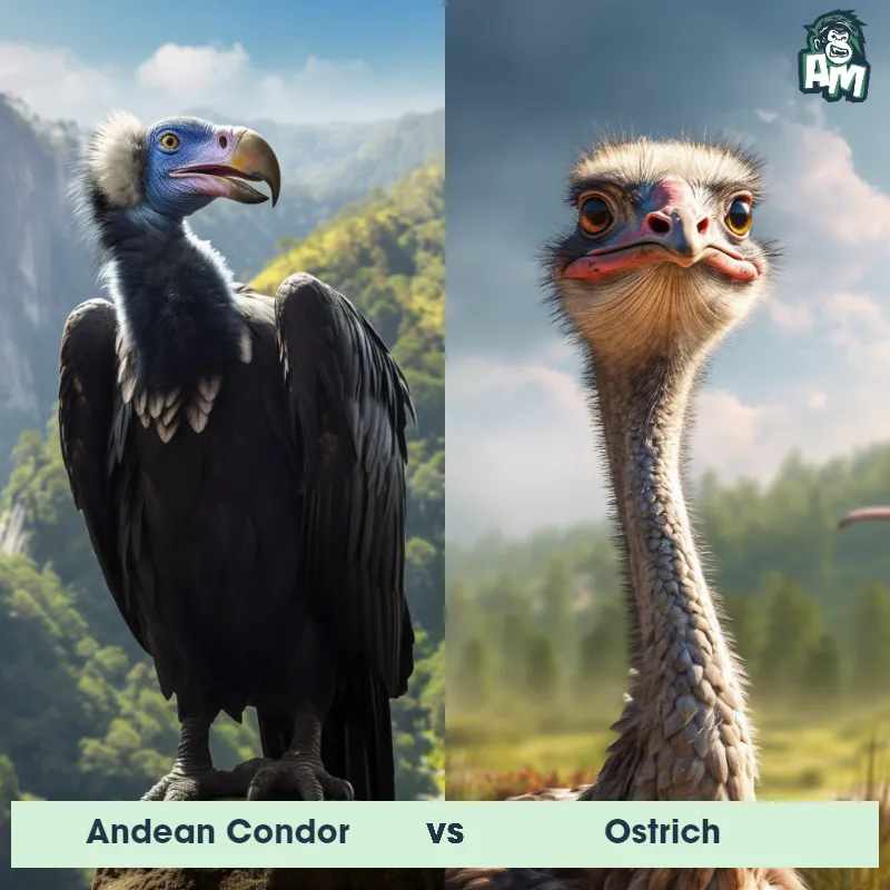 Andean Condor vs Ostrich - Animal Matchup Andean Condor vs Ostrich - Animal Matchup