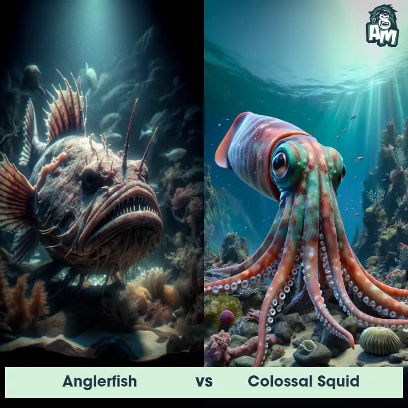 Anglerfish vs Colossal Squid - Animal Matchup Anglerfish vs Colossal Squid - Animal Matchup