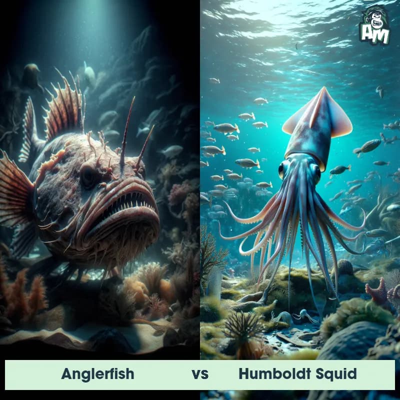 Anglerfish vs Humboldt Squid - Animal Matchup Anglerfish vs Humboldt Squid - Animal Matchup