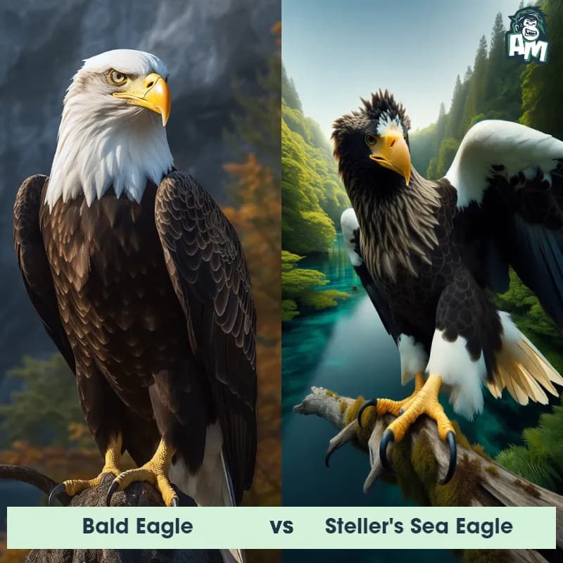 Bald Eagle vs Steller's Sea Eagle - Animal Matchup Bald Eagle vs Steller's Sea Eagle - Animal Matchup