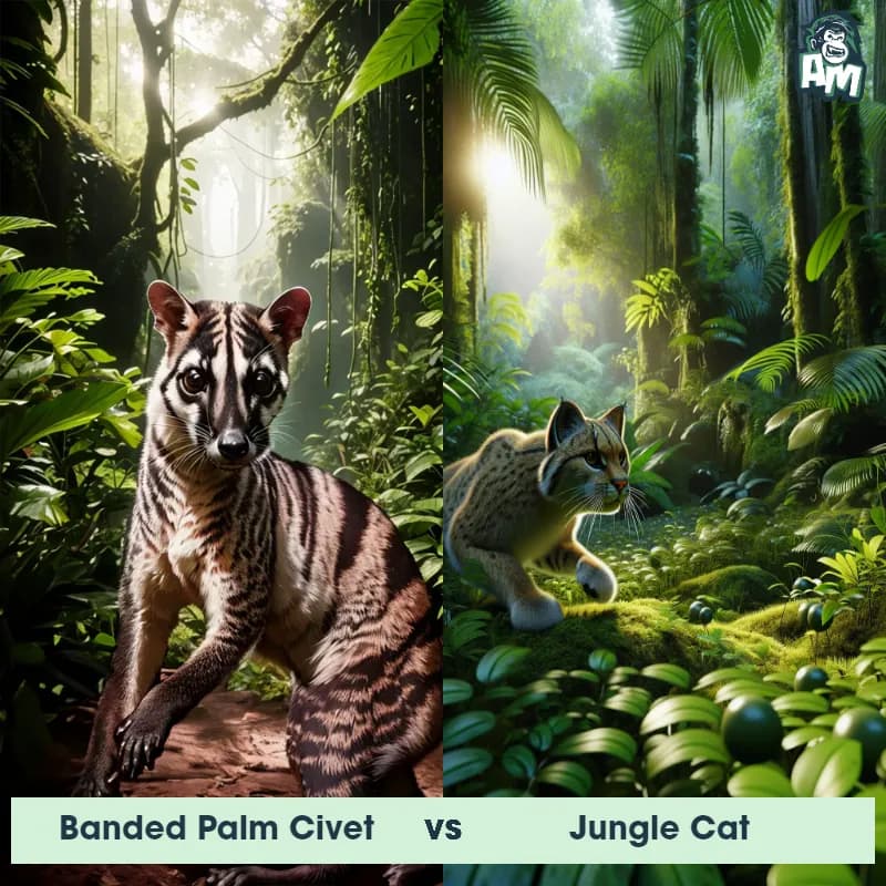 Banded Palm Civet vs Jungle Cat - Animal Matchup Banded Palm Civet vs Jungle Cat - Animal Matchup