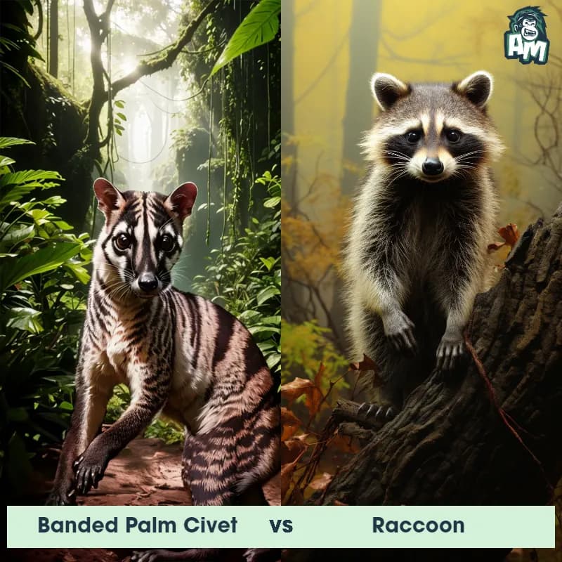 Banded Palm Civet vs Raccoon - Animal Matchup Banded Palm Civet vs Raccoon - Animal Matchup
