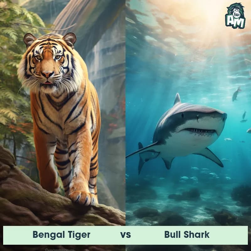 Bengal Tiger vs Bull Shark - Animal Matchup Bengal Tiger vs Bull Shark - Animal Matchup