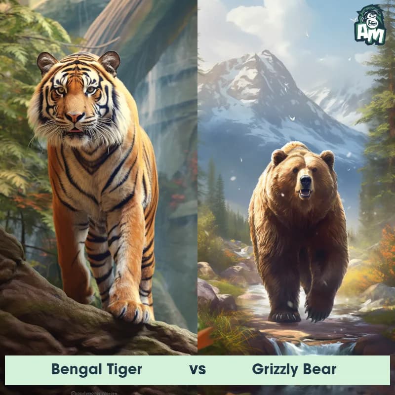 Bengal Tiger vs Grizzly Bear - Animal Matchup Bengal Tiger vs Grizzly Bear - Animal Matchup