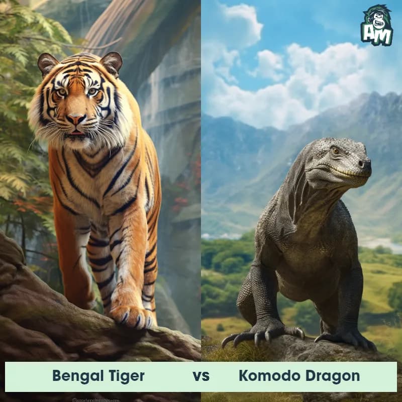Bengal Tiger vs Komodo Dragon - Animal Matchup Bengal Tiger vs Komodo Dragon - Animal Matchup