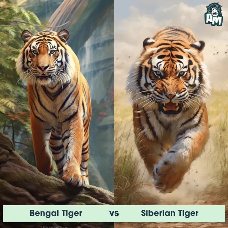 Bengal Tiger vs Siberian Tiger - Animal Matchup Bengal Tiger vs Siberian Tiger - Animal Matchup