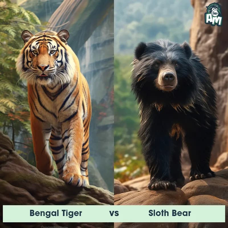 Bengal Tiger vs Sloth Bear - Animal Matchup Bengal Tiger vs Sloth Bear - Animal Matchup