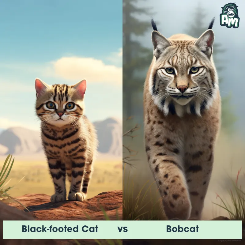 Black-Footed Cat vs Bobcat - Animal Matchup Black-Footed Cat vs Bobcat - Animal Matchup