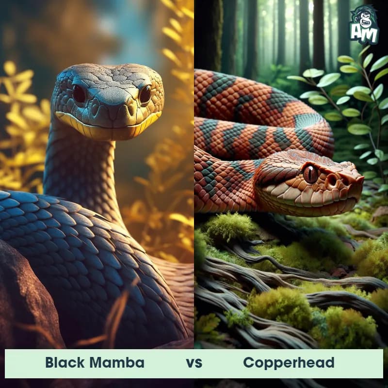 Black Mamba vs Copperhead - Animal Matchup Black Mamba vs Copperhead - Animal Matchup
