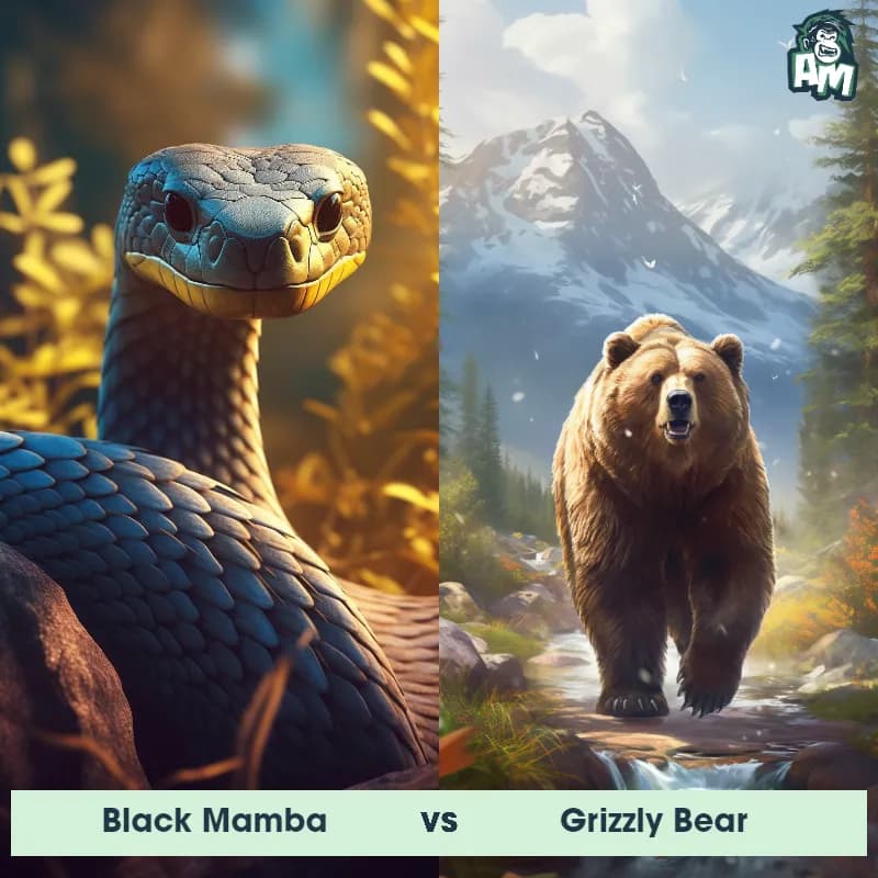 Black Mamba vs Grizzly Bear - Animal Matchup Black Mamba vs Grizzly Bear - Animal Matchup