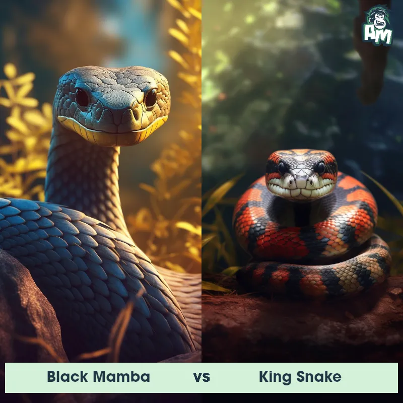Black Mamba vs King Snake - Animal Matchup Black Mamba vs King Snake - Animal Matchup