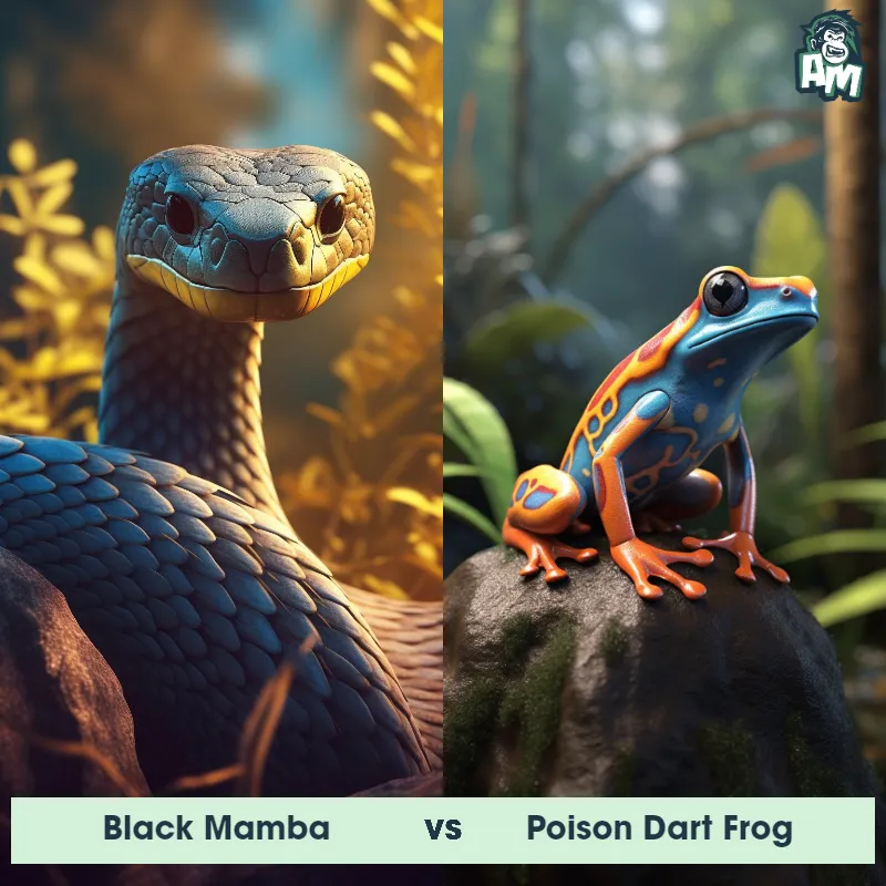 Black Mamba vs Poison Dart Frog - Animal Matchup Black Mamba vs Poison Dart Frog - Animal Matchup