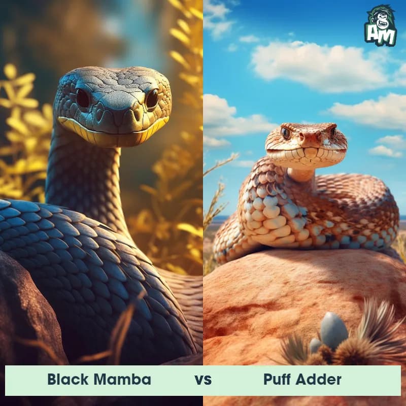 Black Mamba vs Puff Adder - Animal Matchup Black Mamba vs Puff Adder - Animal Matchup