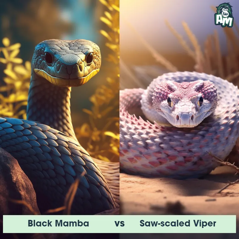 Black Mamba vs Saw-Scaled Viper - Animal Matchup Black Mamba vs Saw-Scaled Viper - Animal Matchup