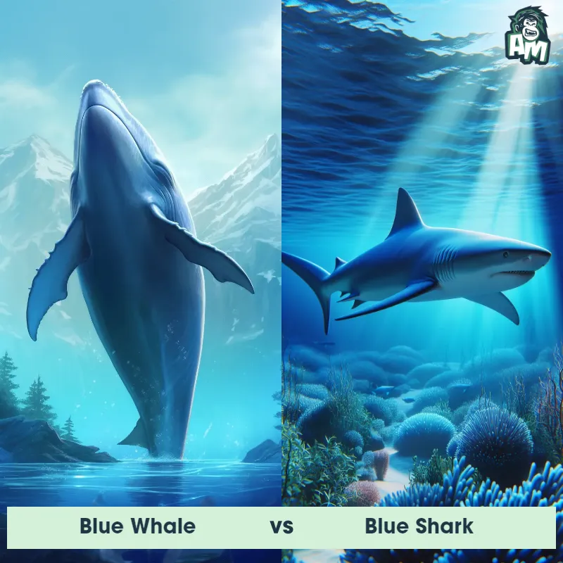 Blue Whale vs Blue Shark - Animal Matchup Blue Whale vs Blue Shark - Animal Matchup