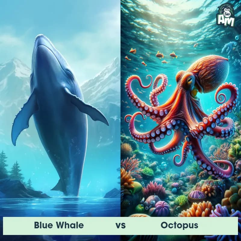 Blue Whale vs Octopus - Animal Matchup Blue Whale vs Octopus - Animal Matchup