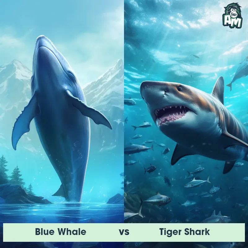 Blue Whale vs Tiger Shark - Animal Matchup Blue Whale vs Tiger Shark - Animal Matchup