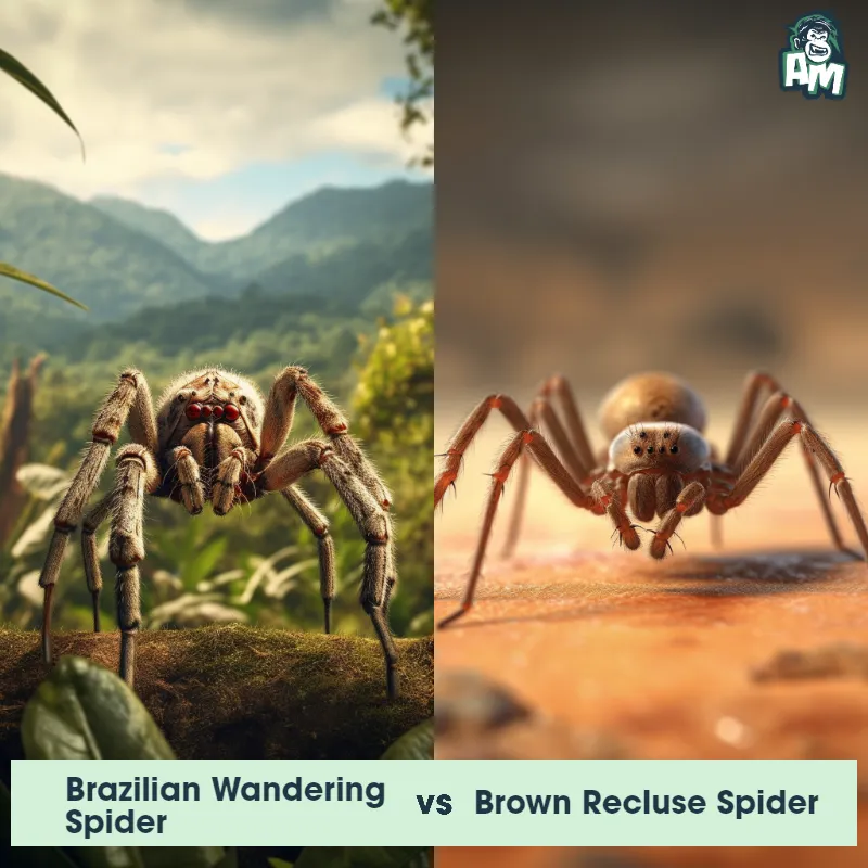 Brazilian Wandering Spider vs Brown Recluse Spider - Animal Matchup Brazilian Wandering Spider vs Brown Recluse Spider - Animal Matchup