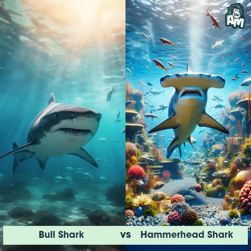 Bull Shark vs Hammerhead Shark - Animal Matchup Bull Shark vs Hammerhead Shark - Animal Matchup