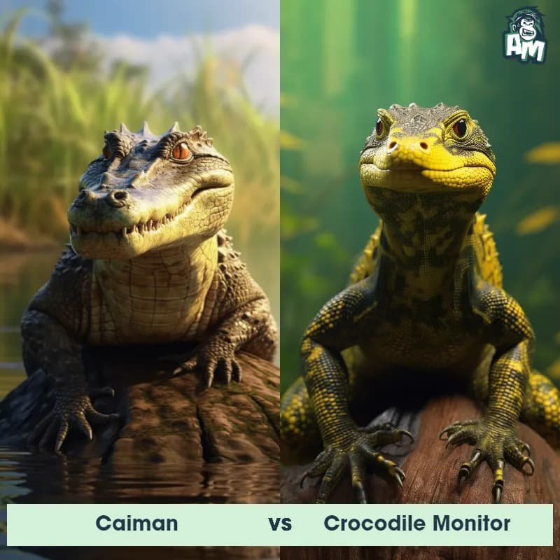Caiman vs Crocodile Monitor - Animal Matchup Caiman vs Crocodile Monitor - Animal Matchup