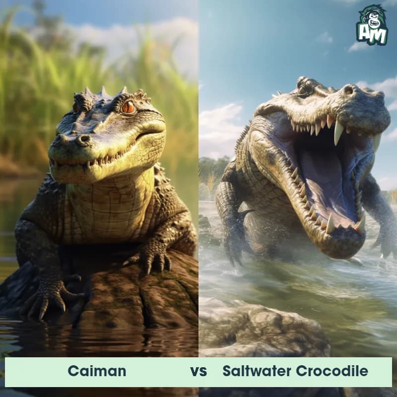 Caiman vs Saltwater Crocodile - Animal Matchup Caiman vs Saltwater Crocodile - Animal Matchup