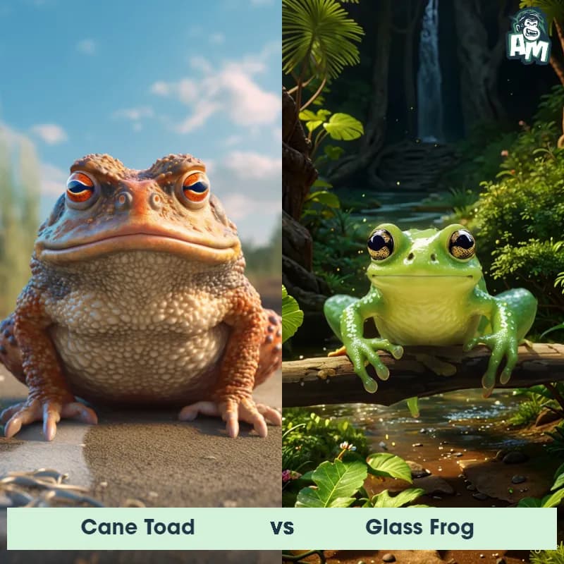Cane Toad vs Glass Frog - Animal Matchup Cane Toad vs Glass Frog - Animal Matchup