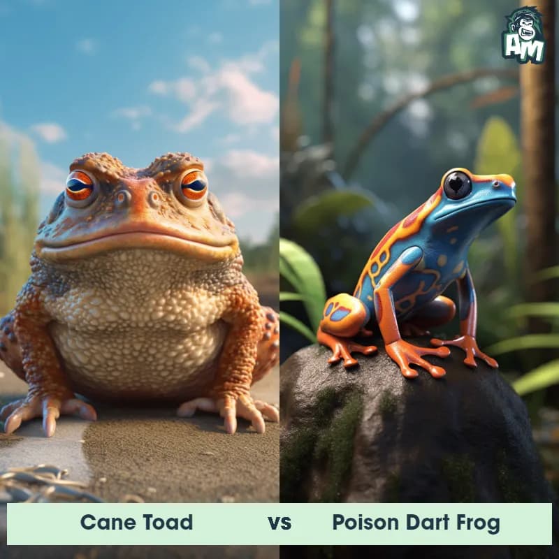 Cane Toad vs Poison Dart Frog - Animal Matchup Cane Toad vs Poison Dart Frog - Animal Matchup