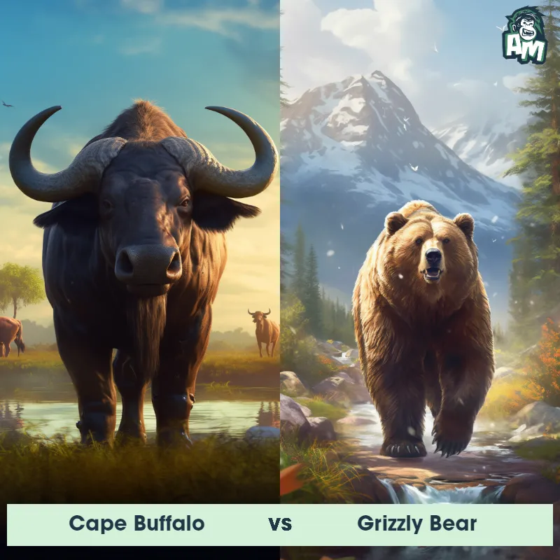 Cape Buffalo vs Grizzly Bear - Animal Matchup Cape Buffalo vs Grizzly Bear - Animal Matchup