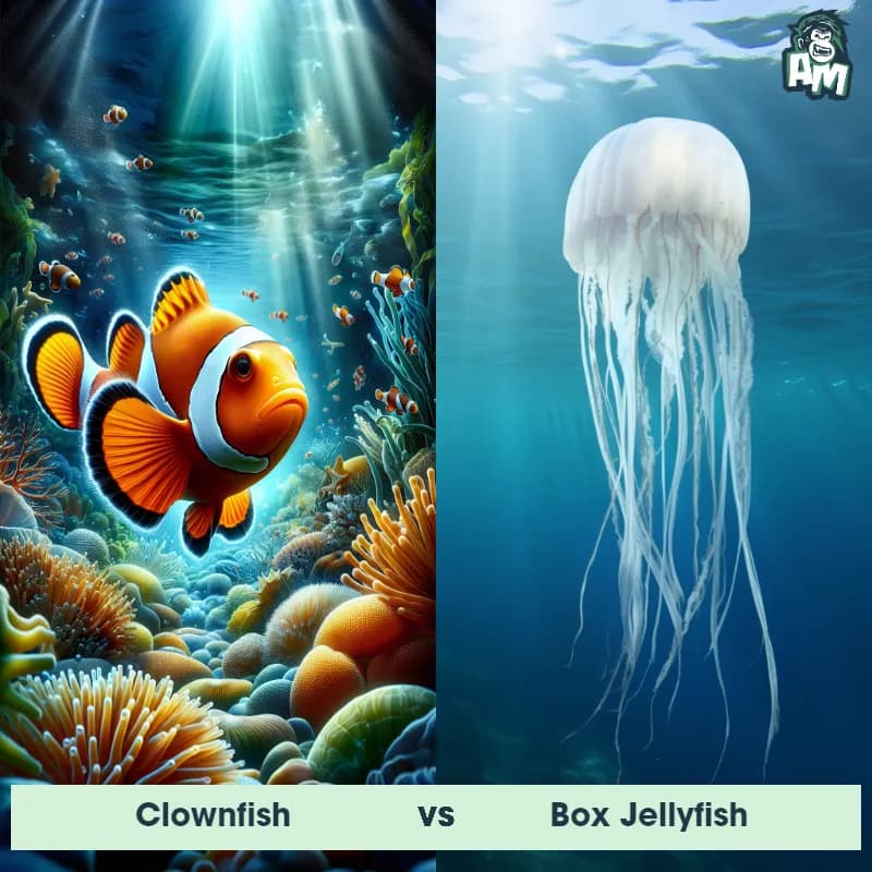 Clownfish vs Box Jellyfish - Animal Matchup Clownfish vs Box Jellyfish - Animal Matchup