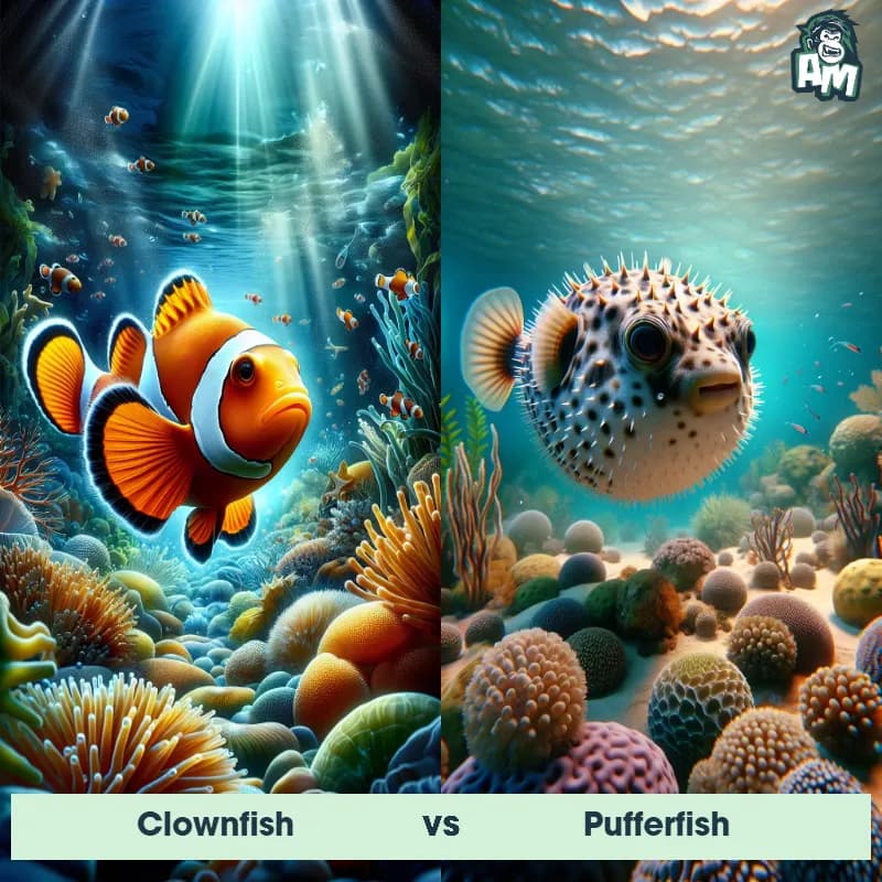 Clownfish vs Pufferfish - Animal Matchup Clownfish vs Pufferfish - Animal Matchup