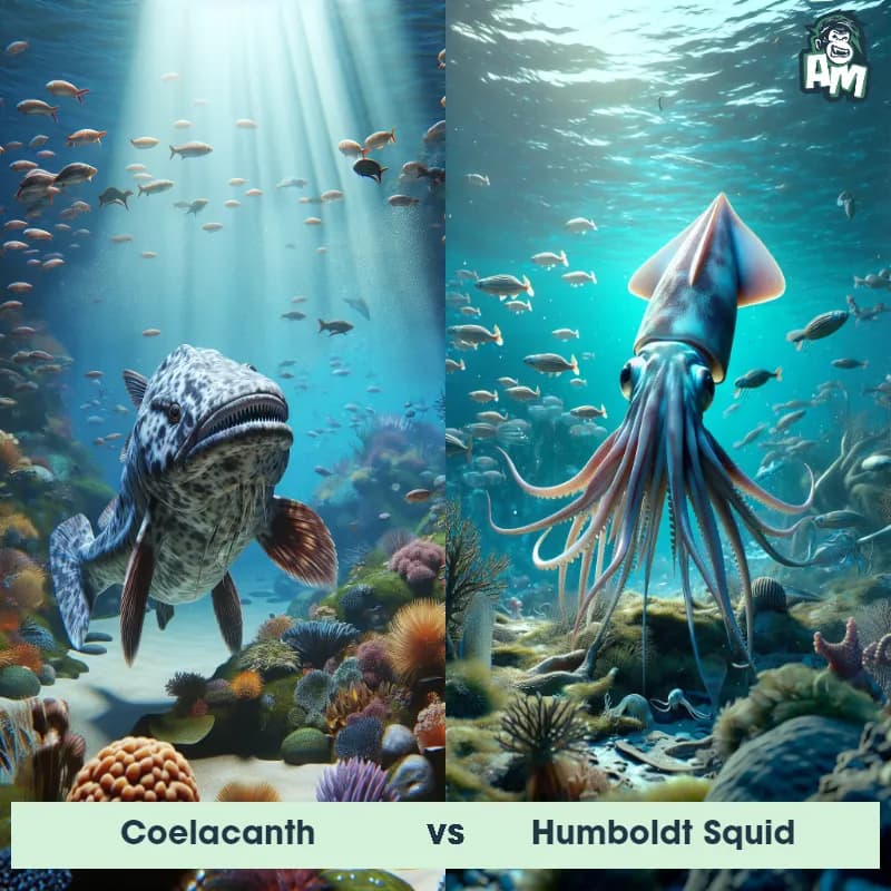 Coelacanth vs Humboldt Squid - Animal Matchup Coelacanth vs Humboldt Squid - Animal Matchup