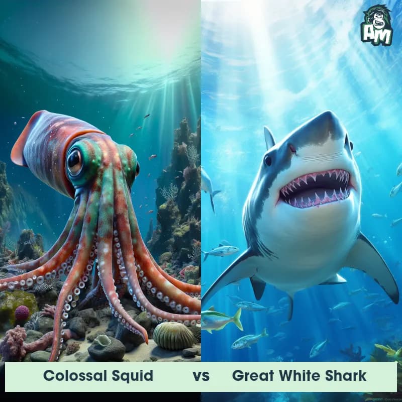 Colossal Squid vs Great White Shark - Animal Matchup Colossal Squid vs Great White Shark - Animal Matchup