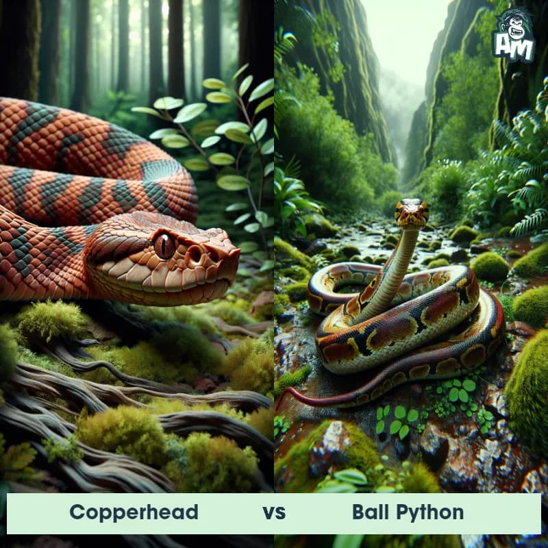 Copperhead vs Ball Python - Animal Matchup Copperhead vs Ball Python - Animal Matchup
