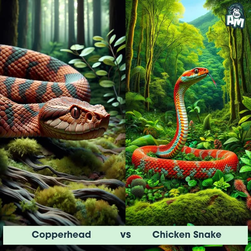 Copperhead vs Chicken Snake - Animal Matchup Copperhead vs Chicken Snake - Animal Matchup