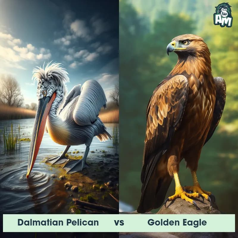 Dalmatian Pelican vs Golden Eagle - Animal Matchup Dalmatian Pelican vs Golden Eagle - Animal Matchup