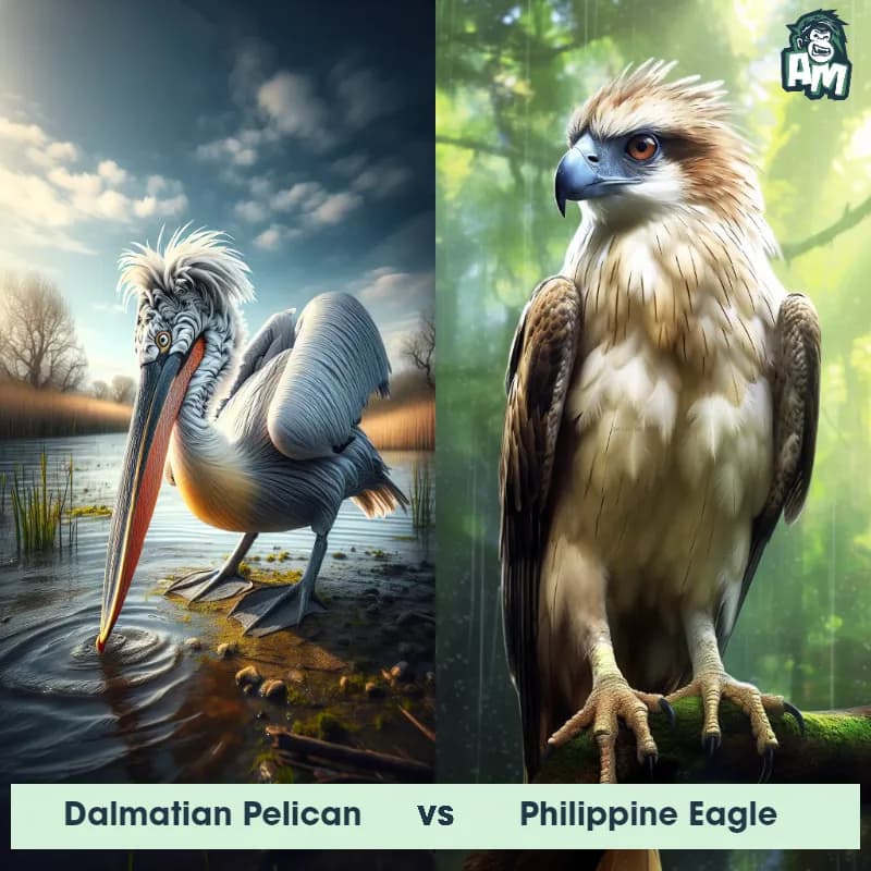 Dalmatian Pelican vs Philippine Eagle - Animal Matchup Dalmatian Pelican vs Philippine Eagle - Animal Matchup