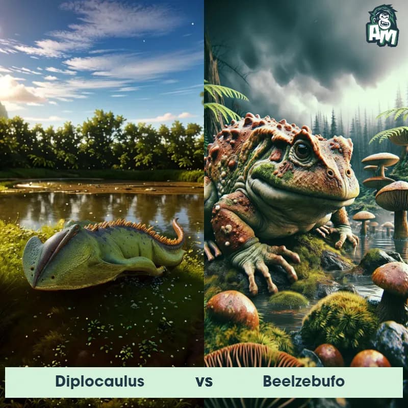 Diplocaulus vs Beelzebufo - Animal Matchup Diplocaulus vs Beelzebufo - Animal Matchup
