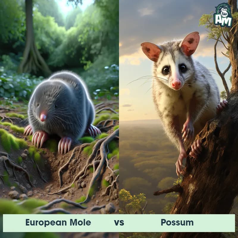 European Mole vs Possum - Animal Matchup European Mole vs Possum - Animal Matchup