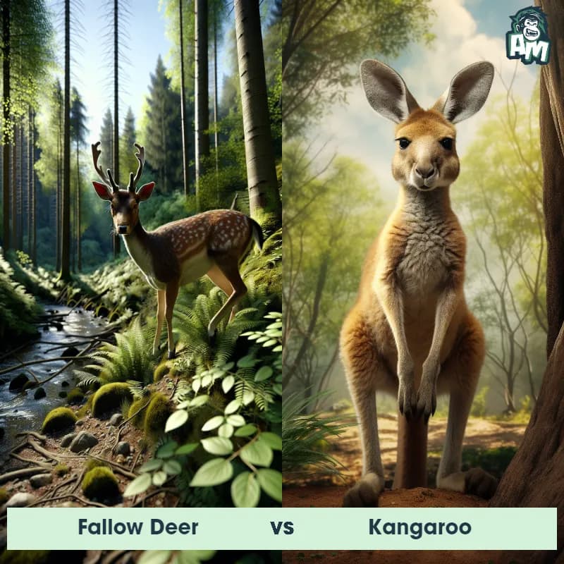 Fallow Deer vs Kangaroo - Animal Matchup Fallow Deer vs Kangaroo - Animal Matchup