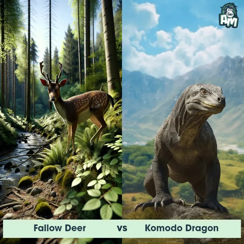 Fallow Deer vs Komodo Dragon - Animal Matchup Fallow Deer vs Komodo Dragon - Animal Matchup
