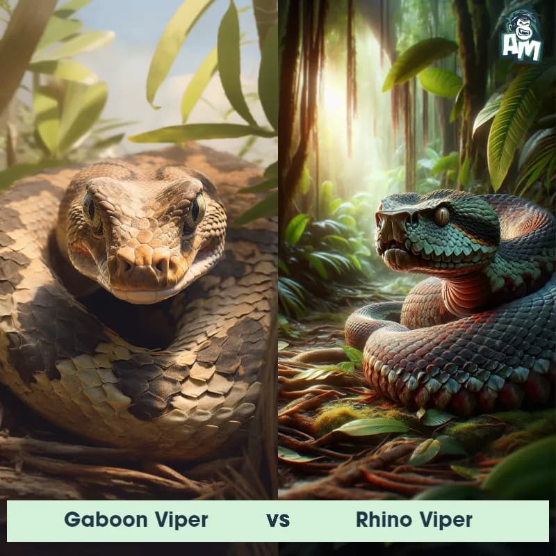 Gaboon Viper vs Rhino Viper - Animal Matchup Gaboon Viper vs Rhino Viper - Animal Matchup