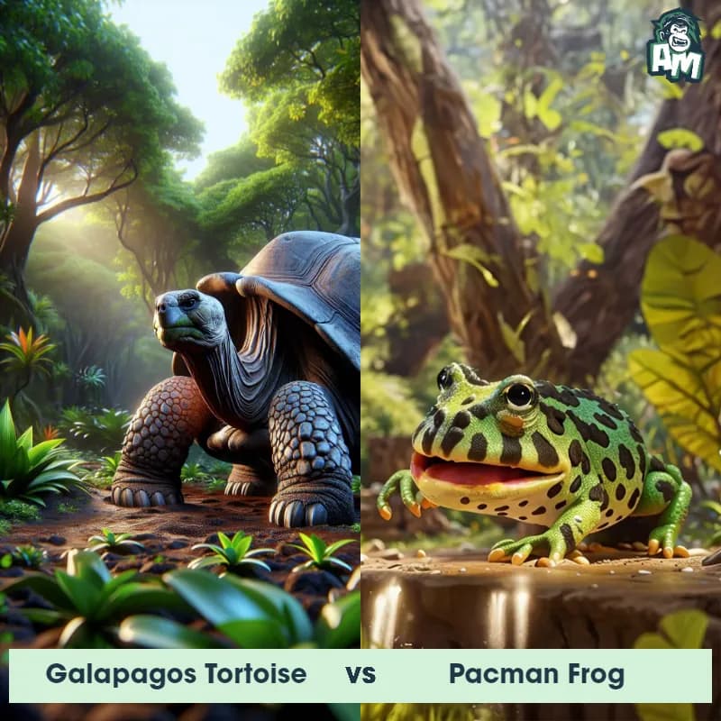 Galapagos Tortoise vs Pacman Frog - Animal Matchup Galapagos Tortoise vs Pacman Frog - Animal Matchup
