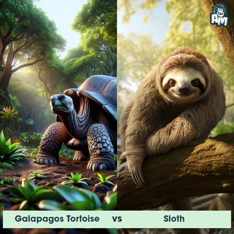 Galapagos Tortoise vs Sloth - Animal Matchup Galapagos Tortoise vs Sloth - Animal Matchup