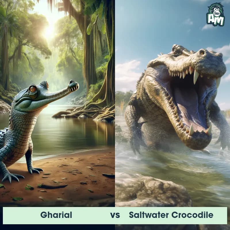Gharial vs Saltwater Crocodile - Animal Matchup Gharial vs Saltwater Crocodile - Animal Matchup