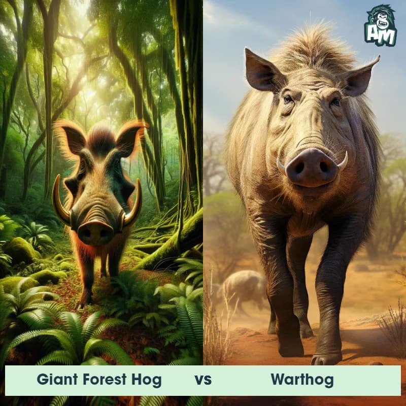Giant Forest Hog vs Warthog - Animal Matchup Giant Forest Hog vs Warthog - Animal Matchup