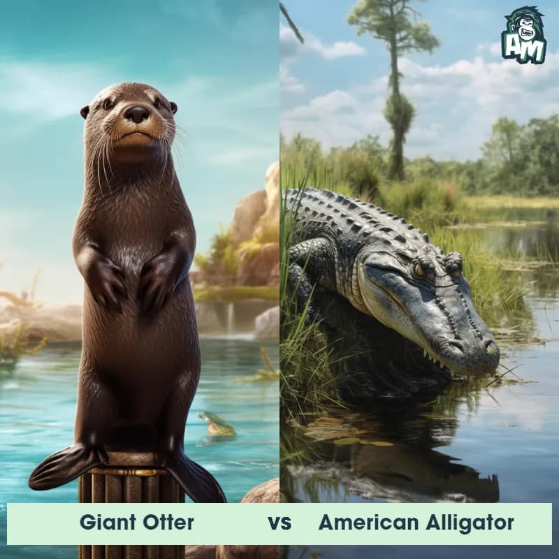Giant Otter vs American Alligator - Animal Matchup Giant Otter vs American Alligator - Animal Matchup