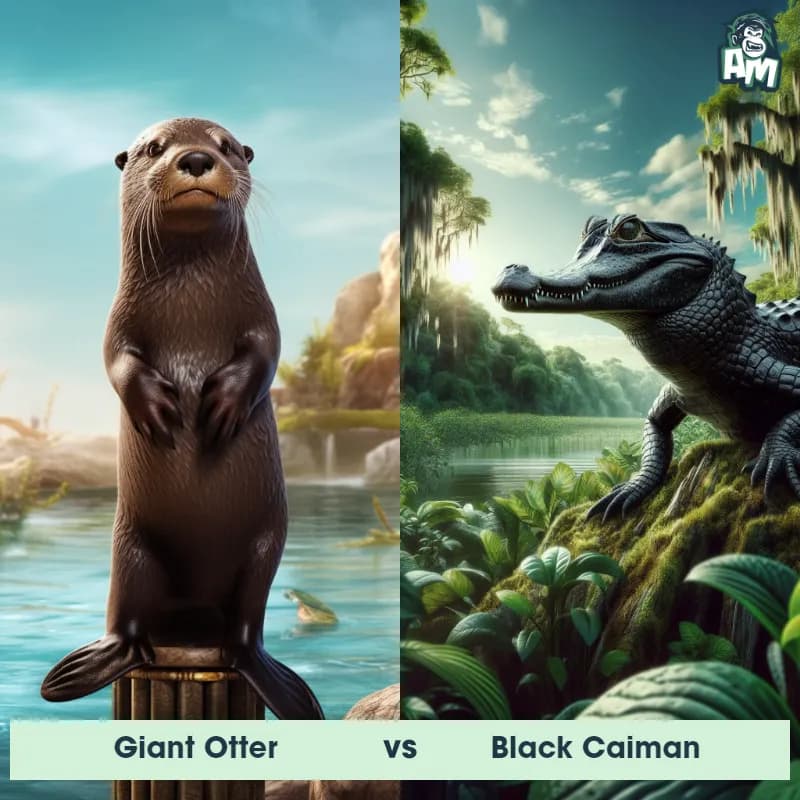 Giant Otter vs Black Caiman - Animal Matchup Giant Otter vs Black Caiman - Animal Matchup