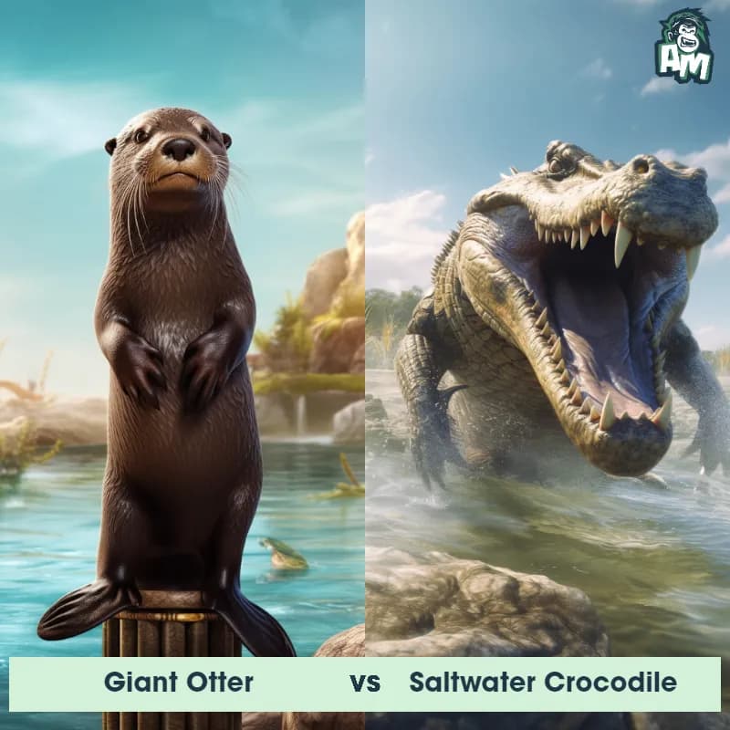 Giant Otter vs Saltwater Crocodile - Animal Matchup Giant Otter vs Saltwater Crocodile - Animal Matchup