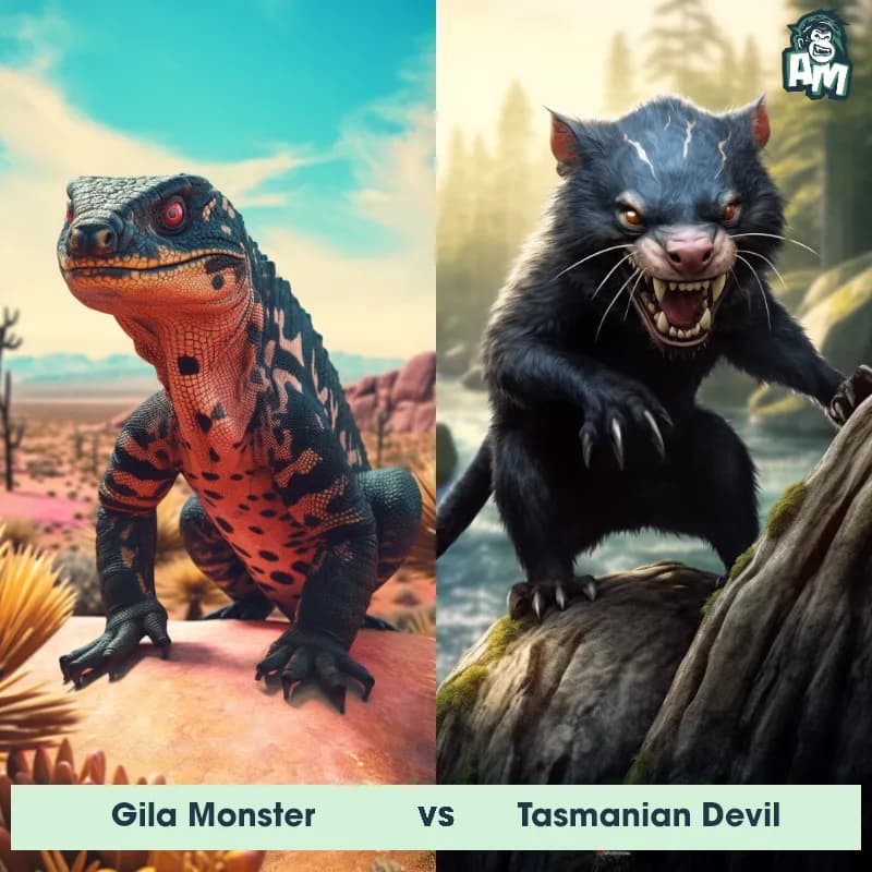 Gila Monster vs Tasmanian Devil - Animal Matchup Gila Monster vs Tasmanian Devil - Animal Matchup